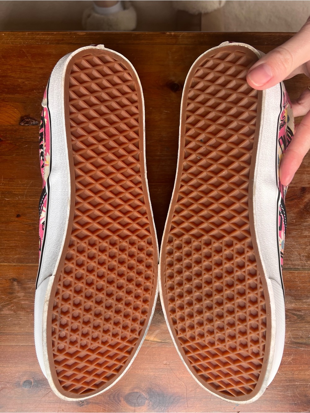 Vans Floral Slip-On Sneakers - Pink, Black, White - Picture 2 of 4